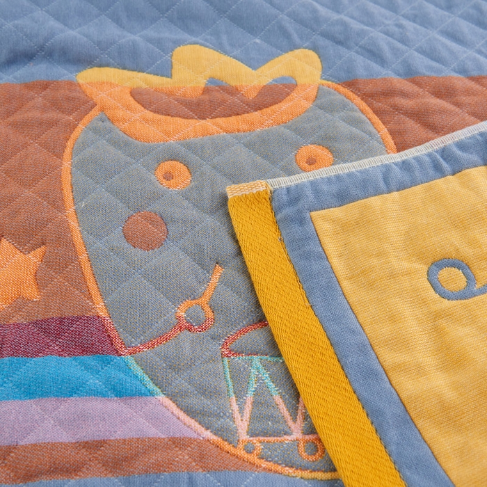 91家纺网 家纺一手货源 找家纺 朴尔家纺-毛巾被 2026新款彩色糖果系列纯棉三层纱布枕巾 调皮胡萝卜黄