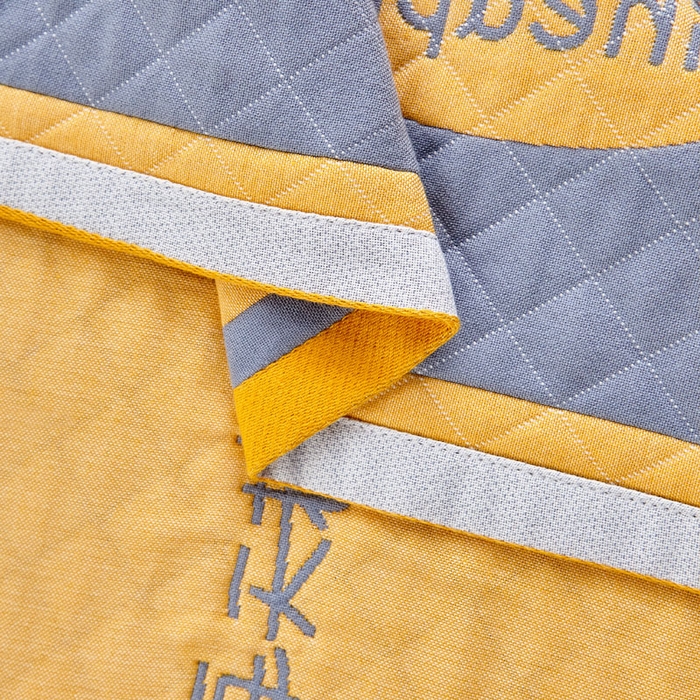 91家纺网 家纺一手货源 找家纺 朴尔家纺-毛巾被 2026新款彩色糖果系列纯棉三层纱布枕巾 开心菠萝黄