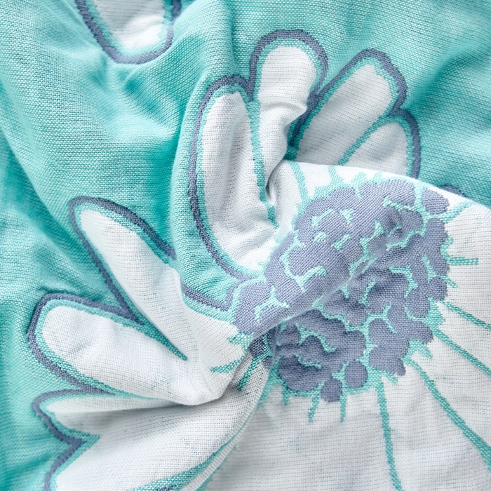 91家纺网 家纺一手货源 找家纺 朴尔家纺-毛巾被 2026新款彩色糖果系列纯棉三层纱布枕巾 清新甘菊绿