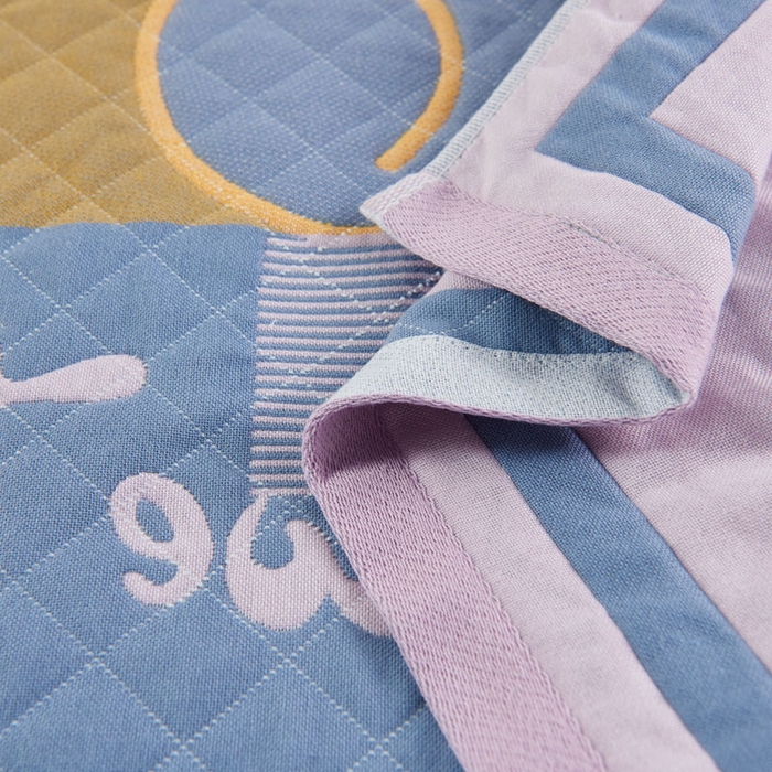 91家纺网 家纺一手货源 找家纺 朴尔家纺-毛巾被 2026新款彩色糖果系列纯棉三层纱布枕巾 水蜜桃粉