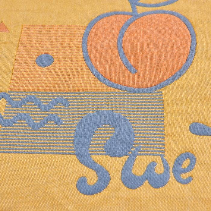 91家纺网 家纺一手货源 找家纺 朴尔家纺-毛巾被 2026新款彩色糖果系列纯棉三层纱布枕巾 水蜜桃黄