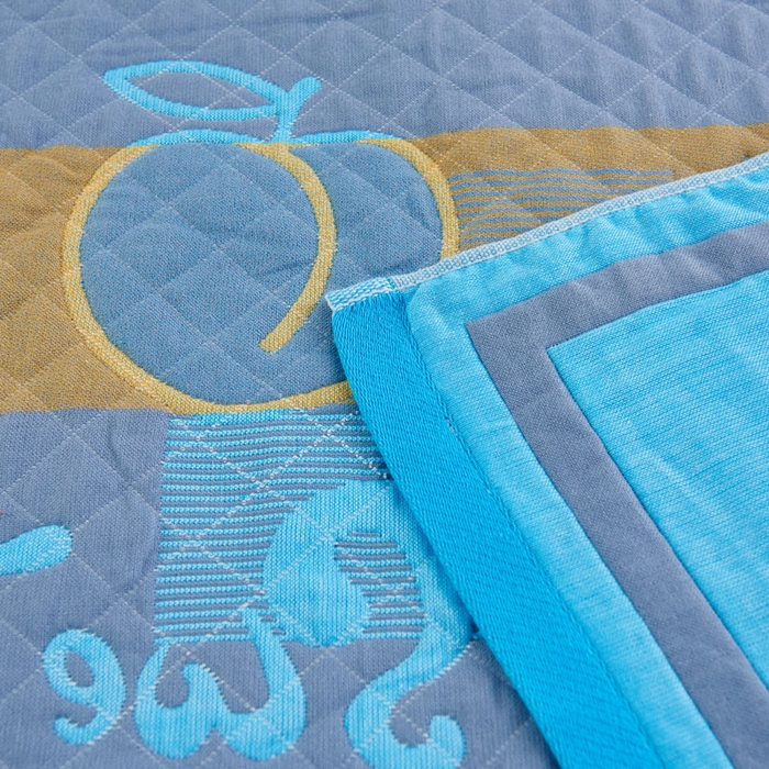 91家纺网 家纺一手货源 找家纺 朴尔家纺-毛巾被 2026新款彩色糖果系列纯棉三层纱布枕巾 水蜜桃蓝