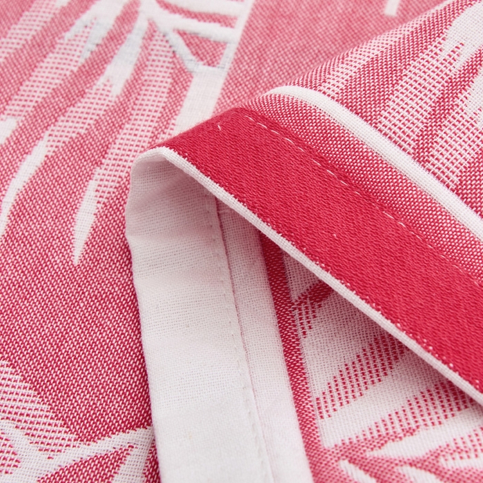 91家纺网 家纺一手货源 找家纺 朴尔家纺-毛巾被 2026新款混纺三层纱布枕巾 热带草原-粉