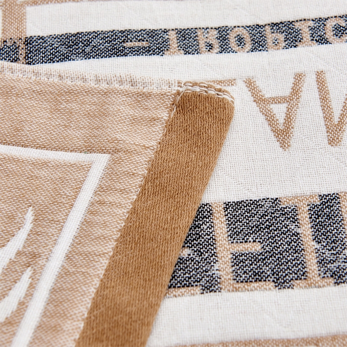 91家纺网 家纺一手货源 找家纺 朴尔家纺-毛巾被 2026新款混纺三层纱布枕巾 热带草原-驼