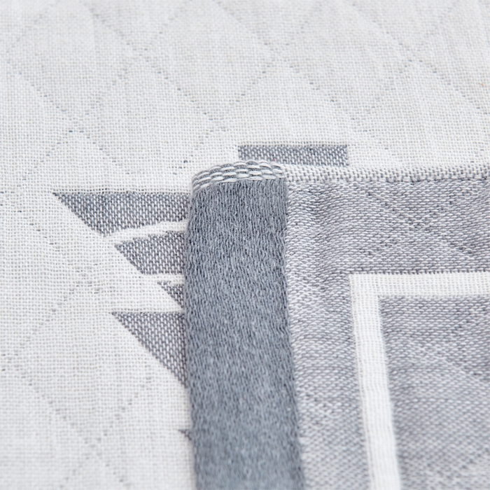 91家纺网 家纺一手货源 找家纺 朴尔家纺-毛巾被 2026新款混纺三层纱布枕巾 圣诞树-灰