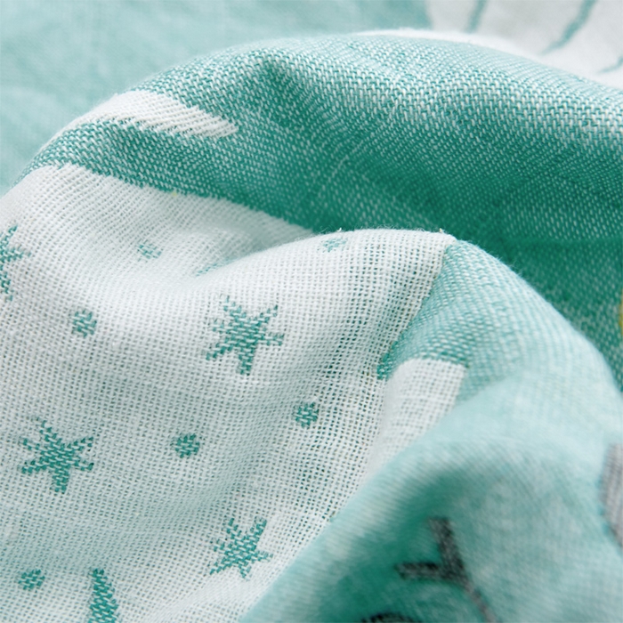 91家纺网 家纺一手货源 找家纺 朴尔家纺-毛巾被 2026新款混纺三层纱布枕巾 圣诞树-绿