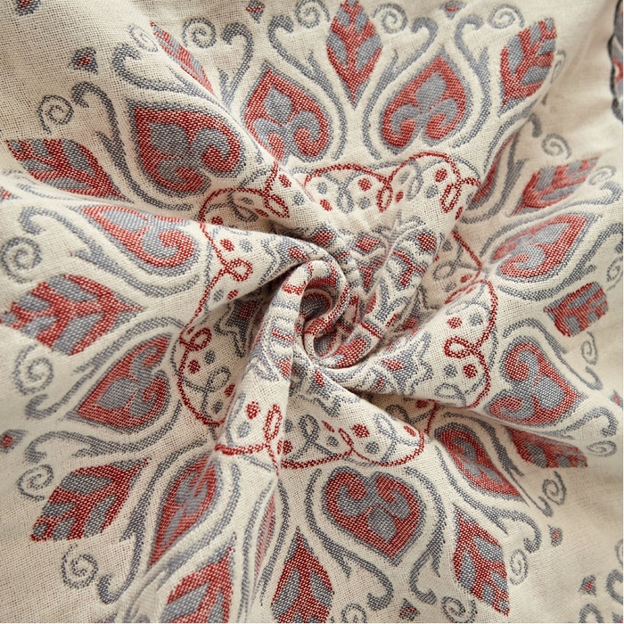 91家纺网 家纺一手货源 找家纺 朴尔家纺-毛巾被 2026新款素雅系列全棉系列四层纱布枕巾 半夏桃心-红