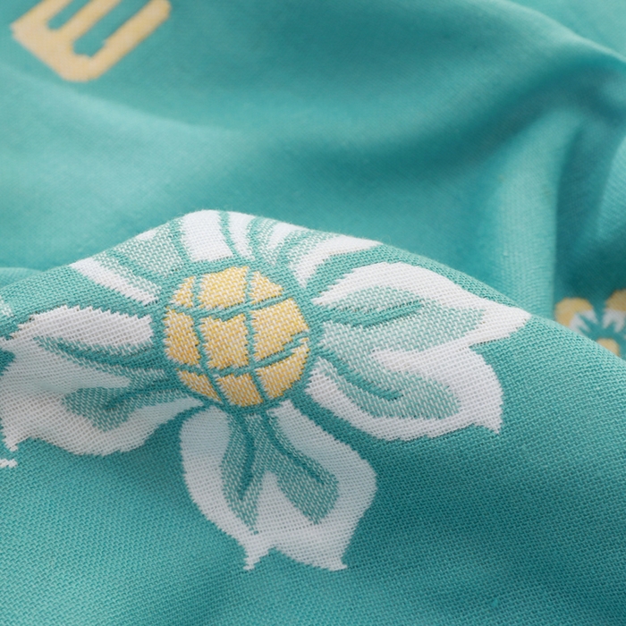 91家纺网 家纺一手货源 找家纺 朴尔家纺-毛巾被 2026新款柔棉花间风系列三层纱布枕巾 花间绿