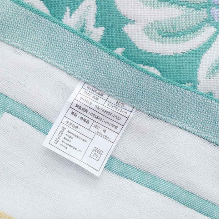 91家纺网 家纺一手货源 找家纺 朴尔家纺-毛巾被 2026新款柔棉花间风系列三层纱布枕巾 花间绿