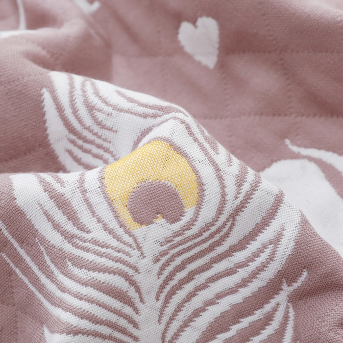 91家纺网 家纺一手货源 找家纺 朴尔家纺-毛巾被 2026新款柔棉花间风系列三层纱布枕巾 情网咖