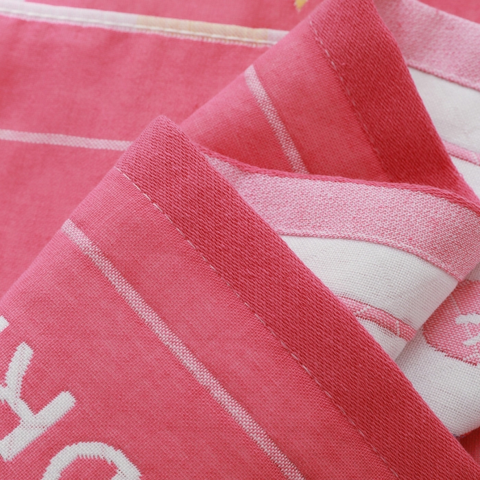 91家纺网 家纺一手货源 找家纺 朴尔家纺-毛巾被 2026新款柔棉花间风系列三层纱布枕巾 甜梦粉