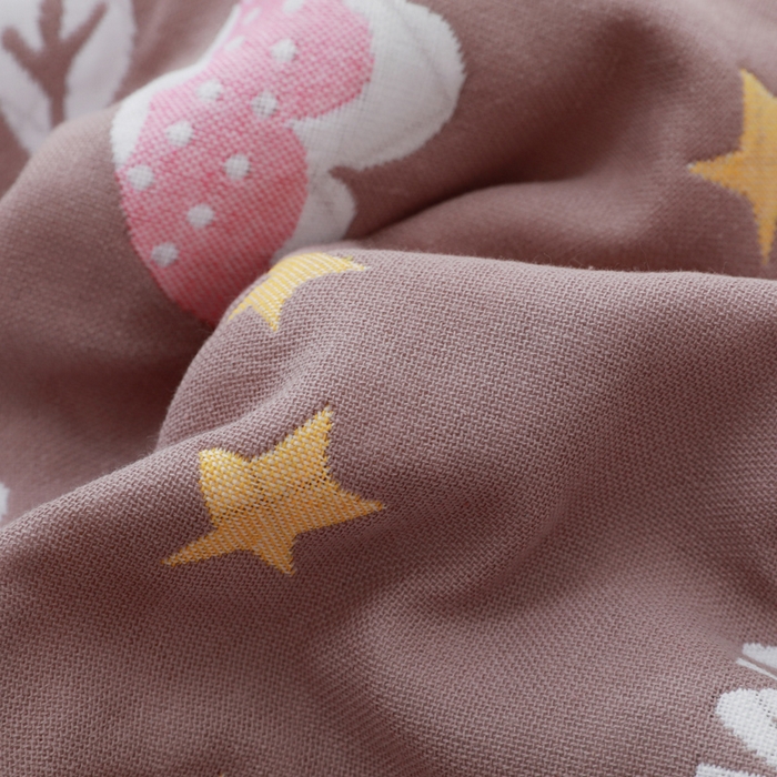 91家纺网 家纺一手货源 找家纺 朴尔家纺-毛巾被 2026新款柔棉花间风系列三层纱布枕巾 甜梦咖