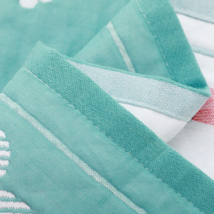 91家纺网 家纺一手货源 找家纺 朴尔家纺-毛巾被 2026新款柔棉花间风系列三层纱布枕巾 心连心绿