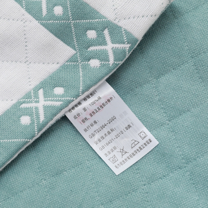 91家纺网 家纺一手货源 找家纺 朴尔家纺-毛巾被 2026新款柔棉花间风系列三层纱布枕巾 吉象绿