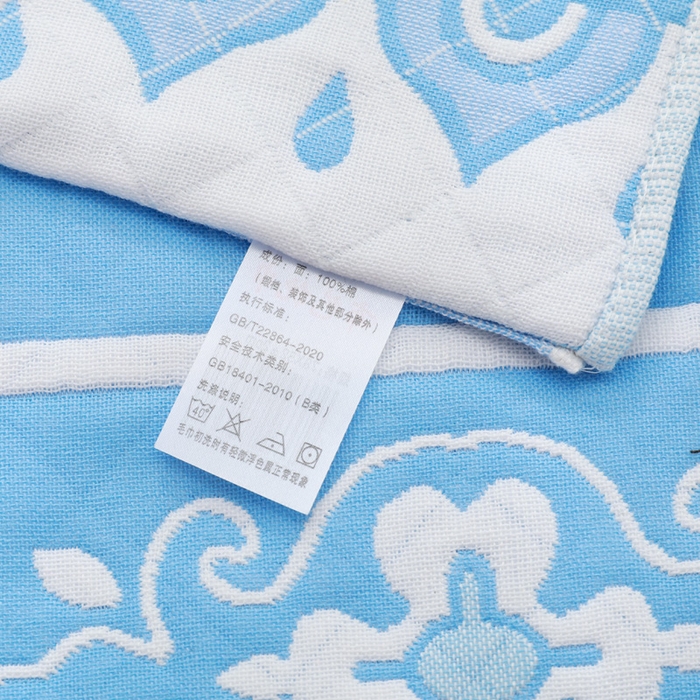 91家纺网 家纺一手货源 找家纺 朴尔家纺-毛巾被 2026新款柔棉花间风系列三层纱布枕巾 欣欣向荣兰