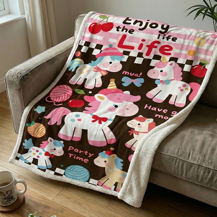 91家纺网 家纺一手货源 找家纺 （总）纯色雨 2026爆款开心马高克重毛毯法兰绒羊羔绒毛毯盖毯【来图定制】