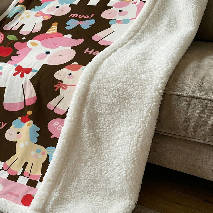 91家纺网 家纺一手货源 找家纺 （总）纯色雨 2026爆款开心马高克重毛毯法兰绒羊羔绒毛毯盖毯【来图定制】