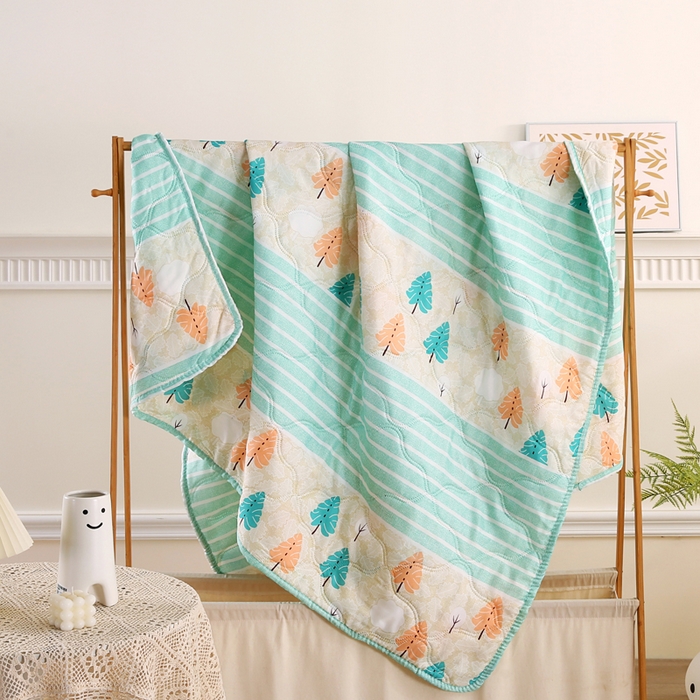 （总）欧斯涵 2026新款钻石绒礼品夏被夏凉被空调被-清新丛林