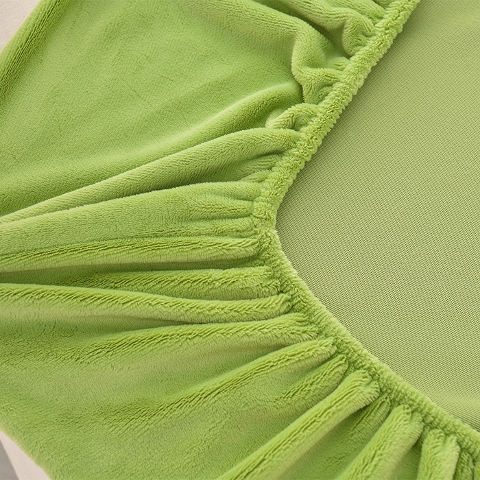 91家纺网 家纺一手货源 找家纺 优家居工厂店 2026新款纯色韩版牛奶绒花边床裙床笠四件套单件被套直播爆款 盛世-翠绿