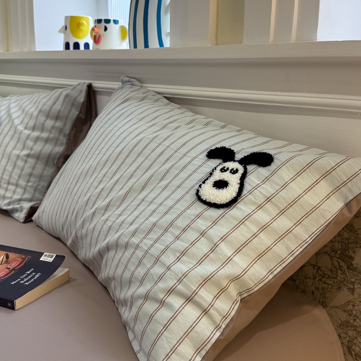 91家纺网 家纺一手货源 找家纺 珺柔家纺 2026新款全棉纯棉水洗棉毛巾绣四件套 奶油小狗