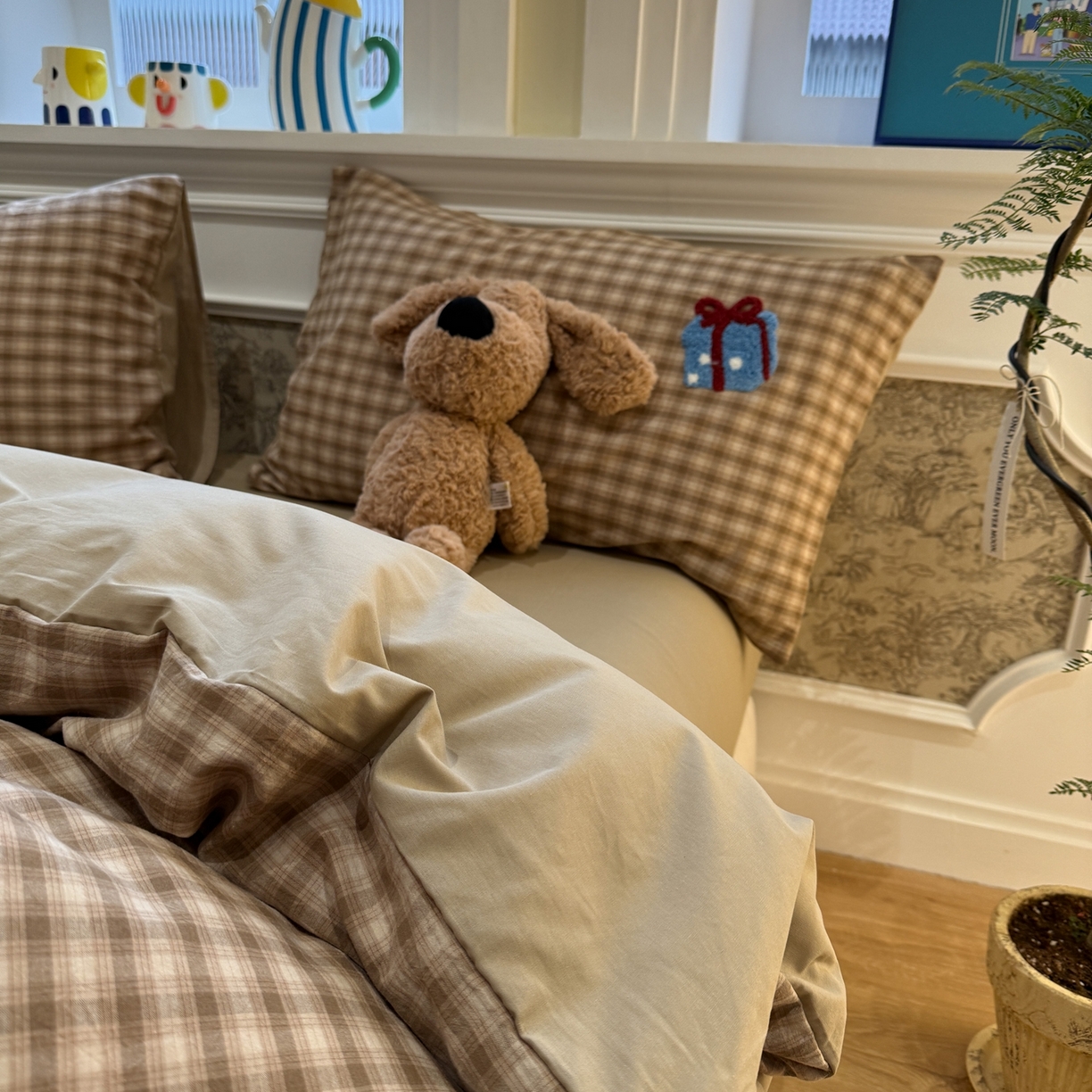 91家纺网 家纺一手货源 找家纺 珺柔家纺 2026新款全棉纯棉水洗棉毛巾绣四件套 甜心宝贝