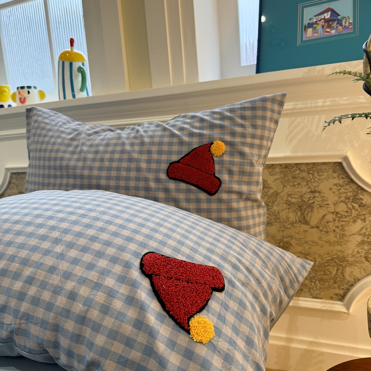 91家纺网 家纺一手货源 找家纺 珺柔家纺 2026新款全棉纯棉水洗棉毛巾绣四件套 雨中漫步