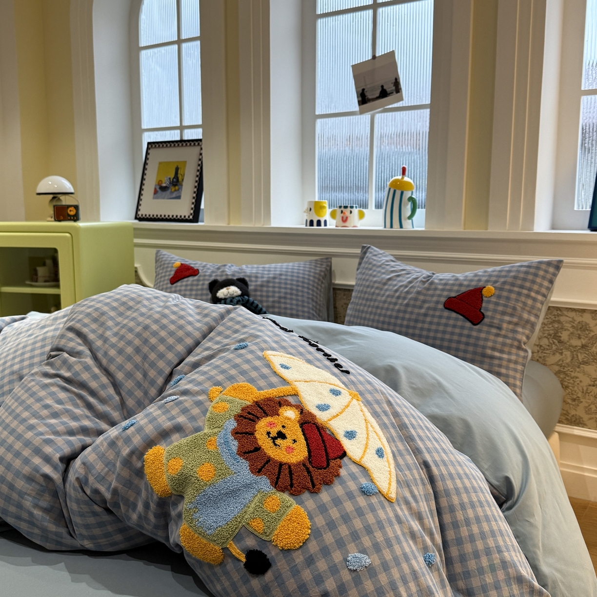 91家纺网 家纺一手货源 找家纺 珺柔家纺 2026新款全棉纯棉水洗棉毛巾绣四件套 雨中漫步