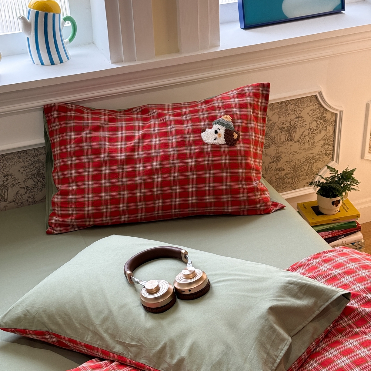 91家纺网 家纺一手货源 找家纺 珺柔家纺 2026新款全棉纯棉水洗棉毛巾绣四件套 花园小狗