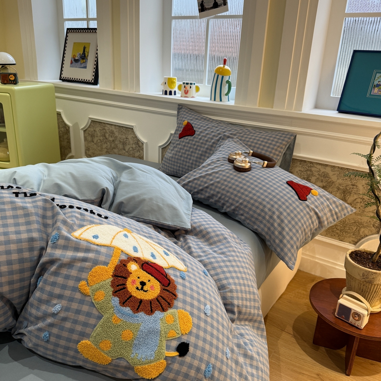 91家纺网 家纺一手货源 找家纺 珺柔家纺 2026新款全棉纯棉水洗棉毛巾绣四件套 雨中漫步