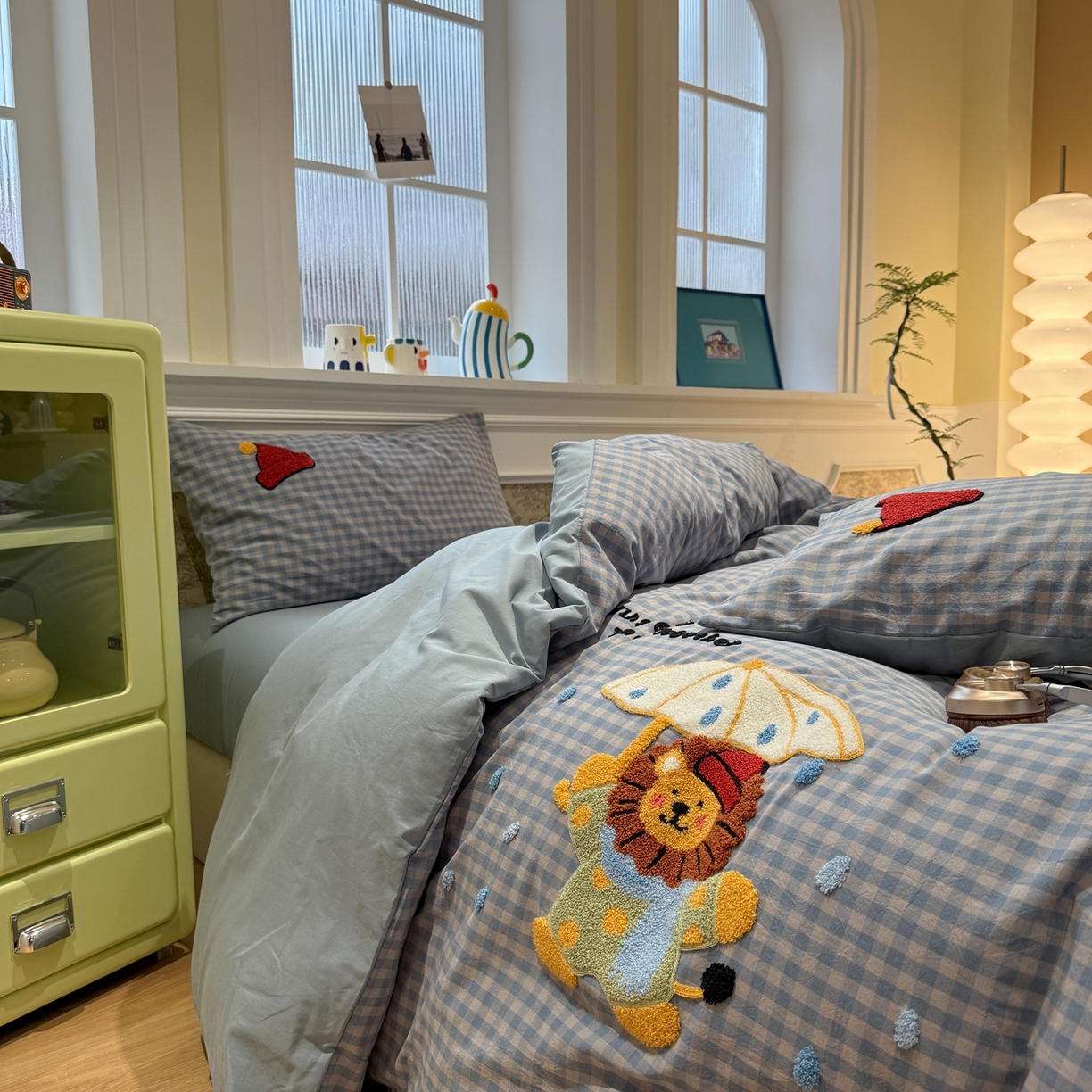 91家纺网 家纺一手货源 找家纺 珺柔家纺 2026新款全棉纯棉水洗棉毛巾绣四件套 雨中漫步