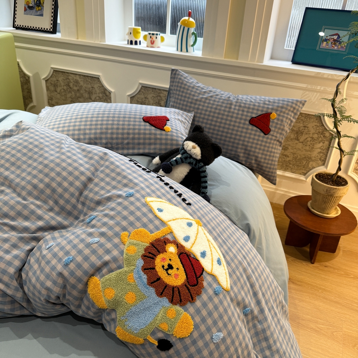 91家纺网 家纺一手货源 找家纺 珺柔家纺 2026新款全棉纯棉水洗棉毛巾绣四件套 雨中漫步