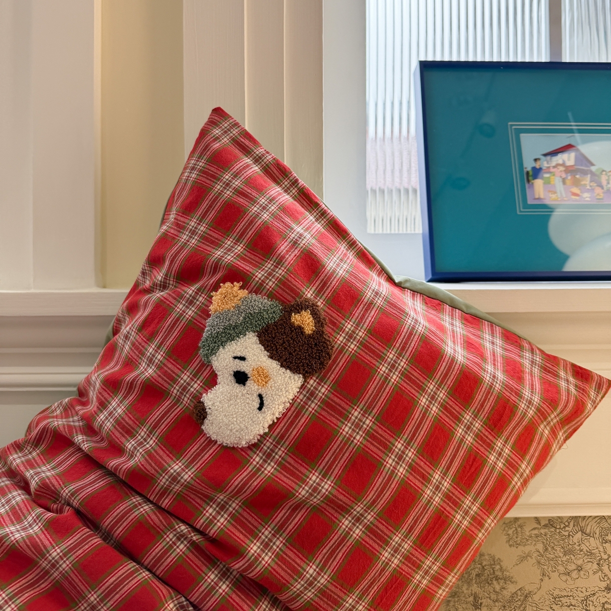 91家纺网 家纺一手货源 找家纺 珺柔家纺 2026新款全棉纯棉水洗棉毛巾绣四件套 花园小狗