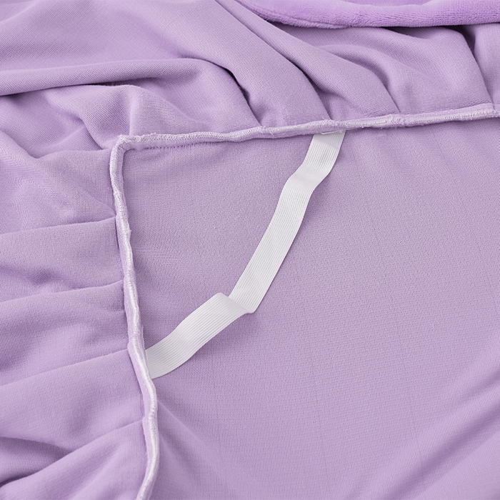 91家纺网 家纺一手货源 找家纺 优家居工厂店 2026新款纯色韩版花边牛奶绒床裙床罩加厚直播外贸可定做 盛世-魅紫