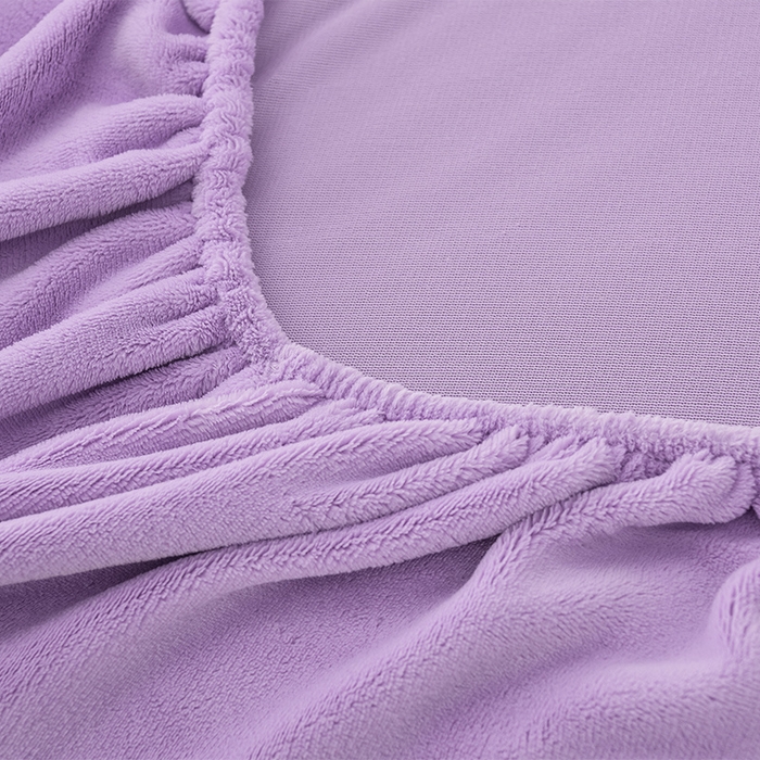 91家纺网 家纺一手货源 找家纺 优家居工厂店 2026新款纯色韩版花边牛奶绒床裙床罩加厚直播外贸可定做 盛世-魅紫