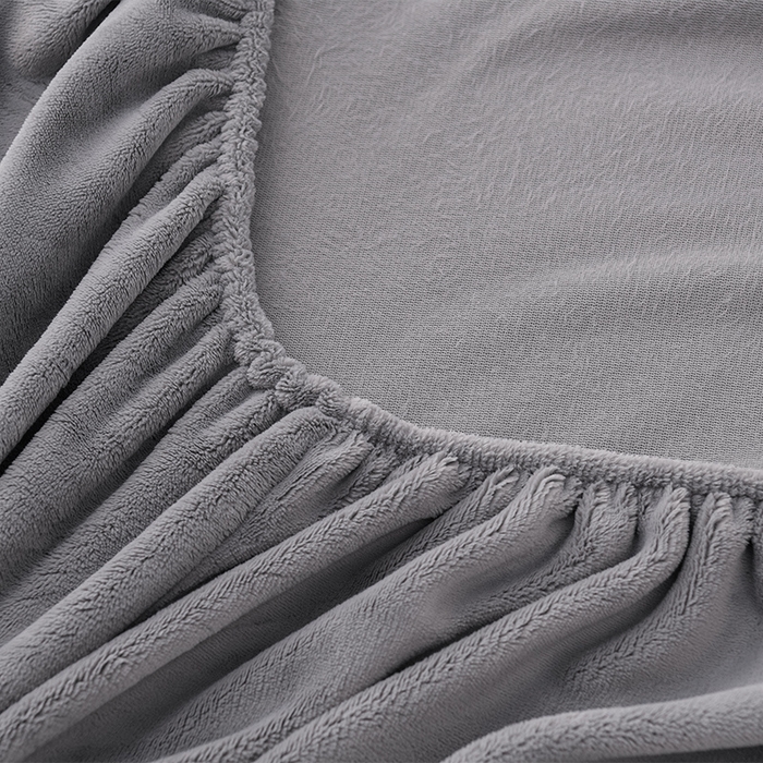 91家纺网 家纺一手货源 找家纺 优家居工厂店 2026新款纯色韩版花边牛奶绒床裙床罩加厚直播外贸可定做 盛世-银灰