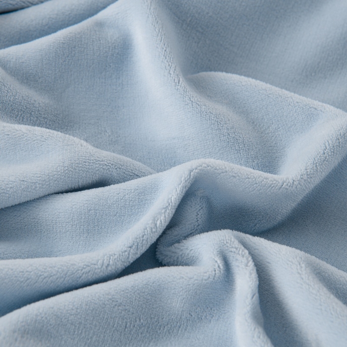 91家纺网 家纺一手货源 找家纺 优家居工厂店 2026新款240克高克重牛奶绒单件床裙韩版刺绣花牛奶绒床裙三件套 安娜-浅蓝