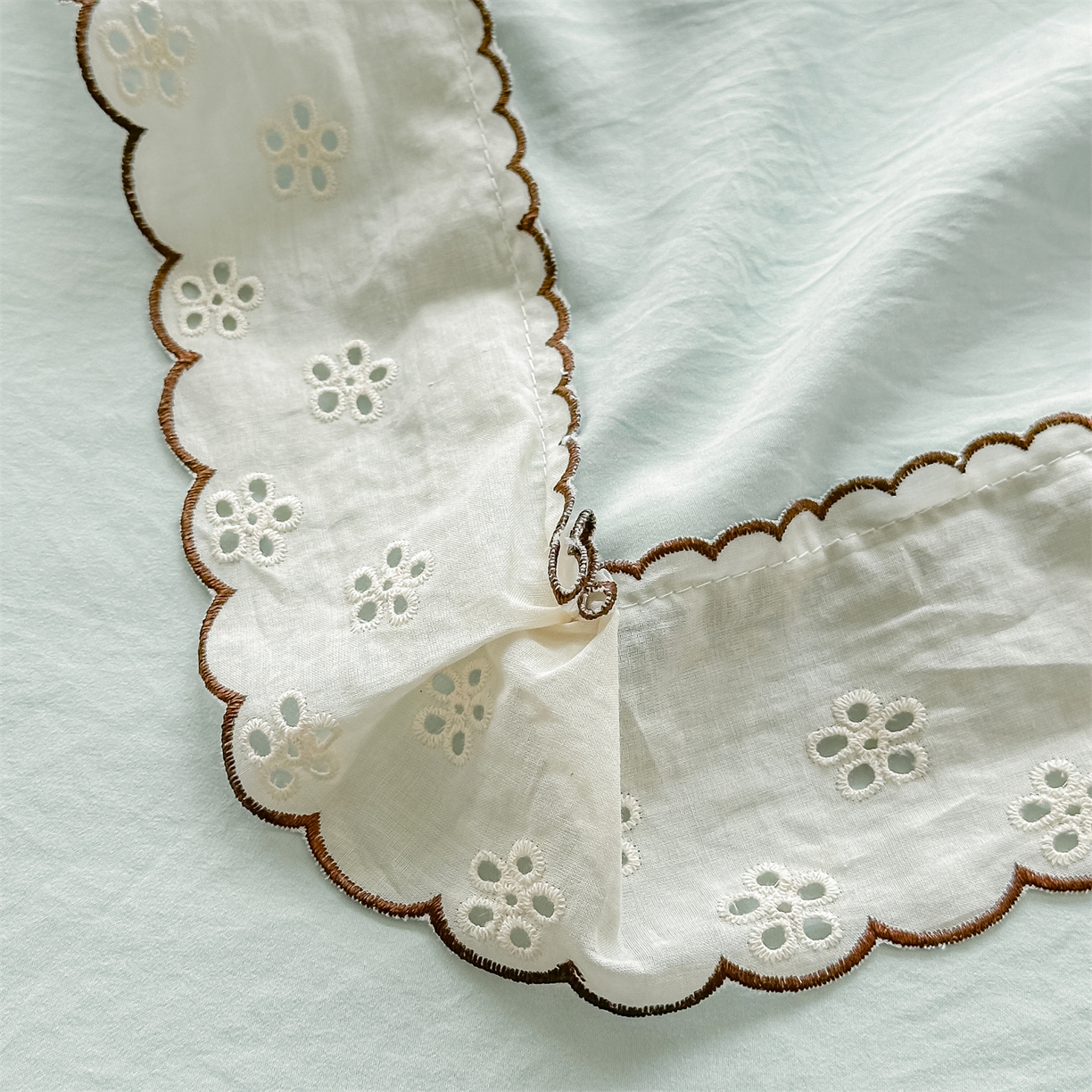 91家纺网 家纺一手货源 找家纺 梓之赫 2026新款A类云感纱花边四件套-欢乐时光 欢乐时光-水绿