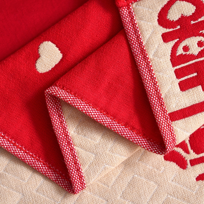 91家纺网 家纺一手货源 找家纺 朴尔家纺-毛巾被 2026新款全棉40股结婚大红多层纱布透气情侣婚庆枕巾 爱你永恒