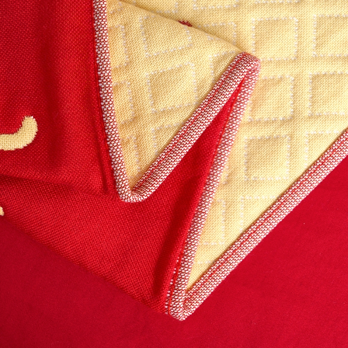 91家纺网 家纺一手货源 找家纺 朴尔家纺-毛巾被 2026新款全棉40股结婚大红多层纱布透气情侣婚庆枕巾 良缘佳偶