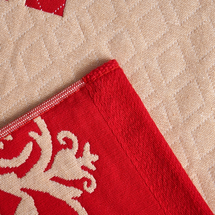 91家纺网 家纺一手货源 找家纺 朴尔家纺-毛巾被 2026新款全棉40股结婚大红多层纱布透气情侣婚庆枕巾 喜从天降