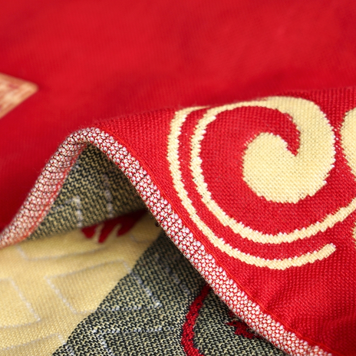 91家纺网 家纺一手货源 找家纺 朴尔家纺-毛巾被 2026新款全棉40股结婚大红多层纱布透气情侣婚庆枕巾 喜眉笑眼