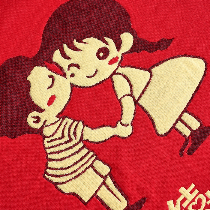 91家纺网 家纺一手货源 找家纺 朴尔家纺-毛巾被 2026新款全棉40股结婚大红多层纱布透气情侣婚庆枕巾 喜事连连