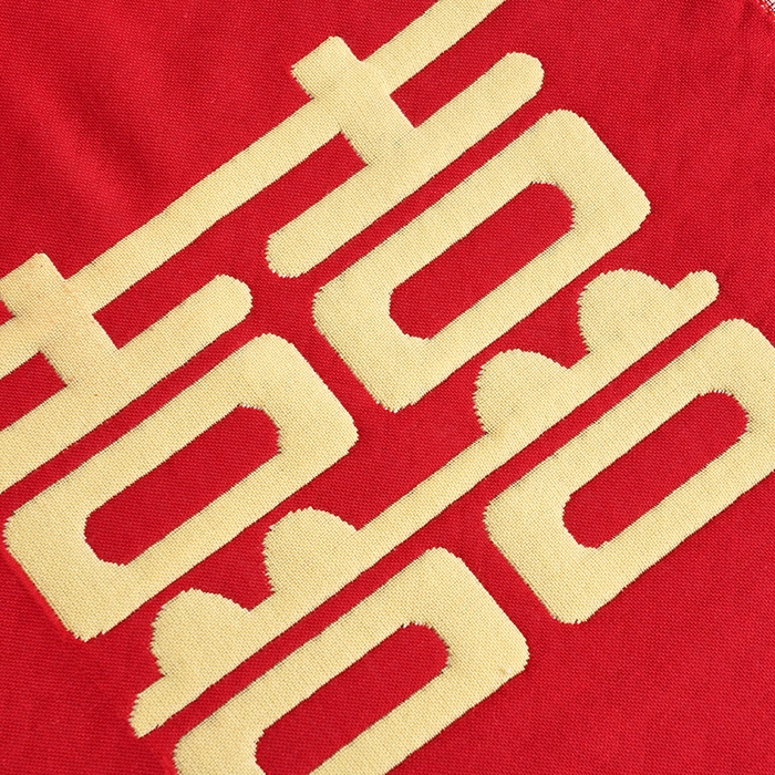 91家纺网 家纺一手货源 找家纺 朴尔家纺-毛巾被 2026新款全棉40股结婚大红多层纱布透气情侣婚庆枕巾 喜事连连