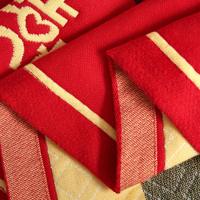 91家纺网 家纺一手货源 找家纺 朴尔家纺-毛巾被 2026新款全棉40股结婚大红多层纱布透气情侣婚庆枕巾 喜事连连