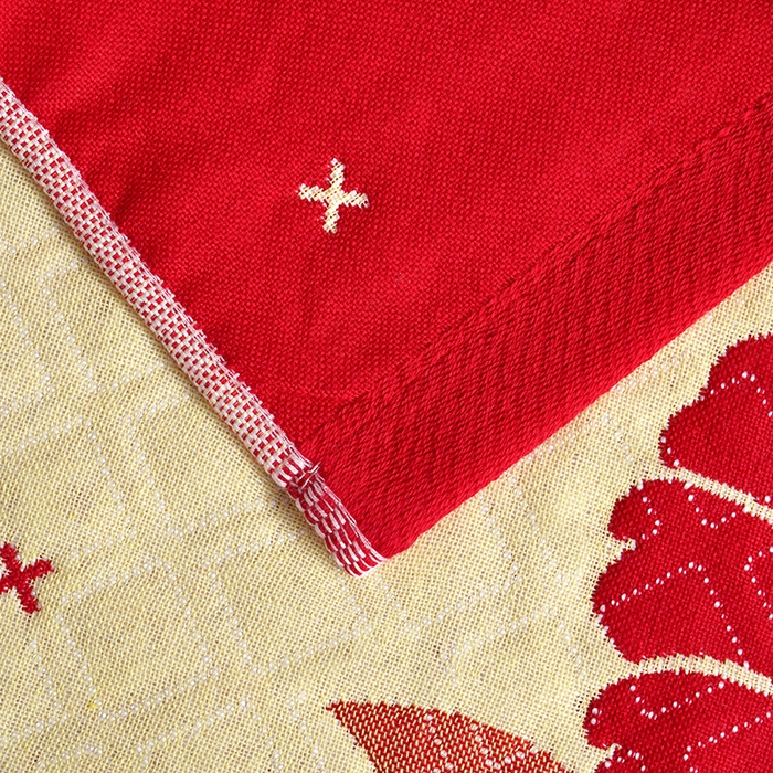 91家纺网 家纺一手货源 找家纺 朴尔家纺-毛巾被 2026新款全棉40股结婚大红多层纱布透气情侣婚庆枕巾 喜笑颜开