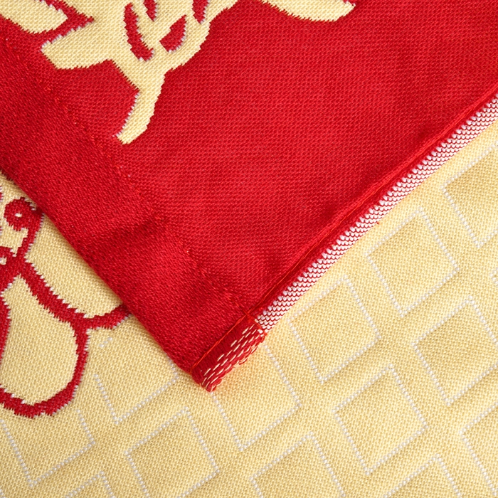 91家纺网 家纺一手货源 找家纺 朴尔家纺-毛巾被 2026新款全棉40股结婚大红多层纱布透气情侣婚庆枕巾 永结同心