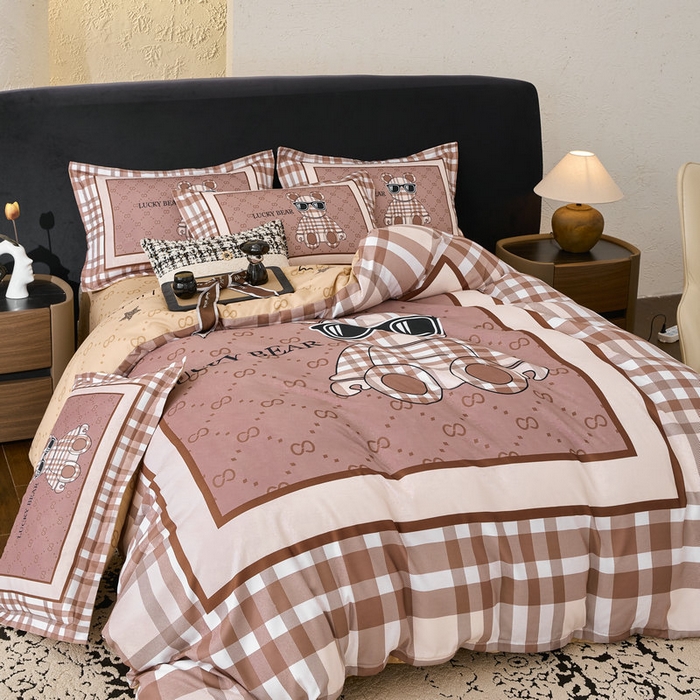 91家纺网 家纺一手货源 找家纺 （总）宝薇 2026新款潮牌轻奢风加厚斜纹磨毛大版四件套