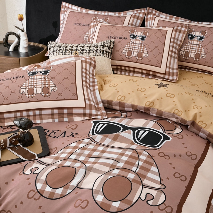 91家纺网 家纺一手货源 找家纺 （总）宝薇 2026新款潮牌轻奢风加厚斜纹磨毛大版四件套