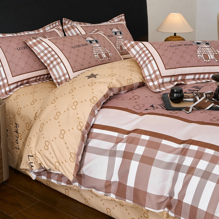 91家纺网 家纺一手货源 找家纺 （总）宝薇 2026新款潮牌轻奢风加厚斜纹磨毛大版四件套