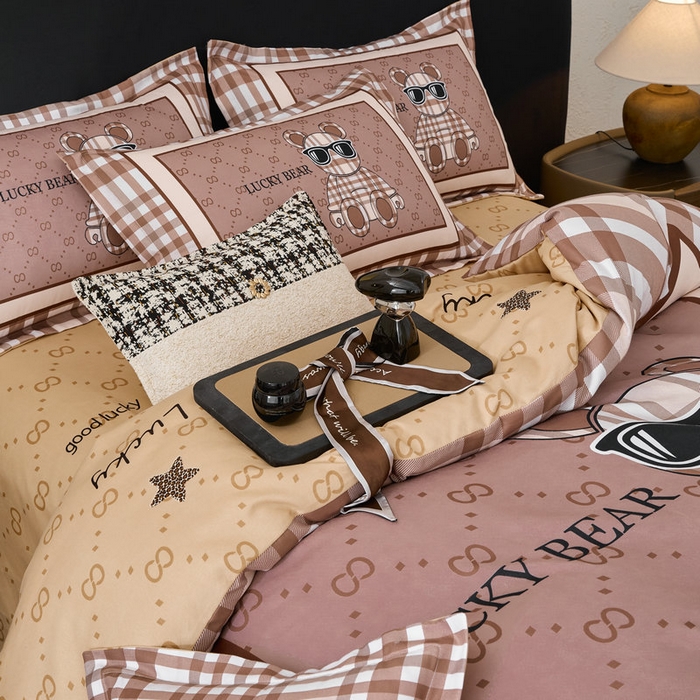 91家纺网 家纺一手货源 找家纺 （总）宝薇 2026新款潮牌轻奢风加厚斜纹磨毛大版四件套